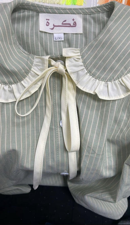 Fikrh Pajama (Green&Beige)