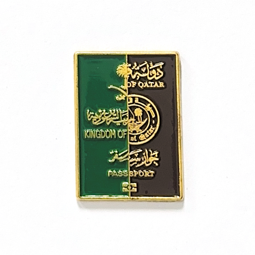 METAL STICKER PASSPORT QATAR SAUDI