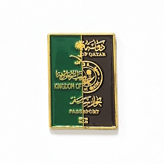 METAL STICKER PASSPORT QATAR SAUDI