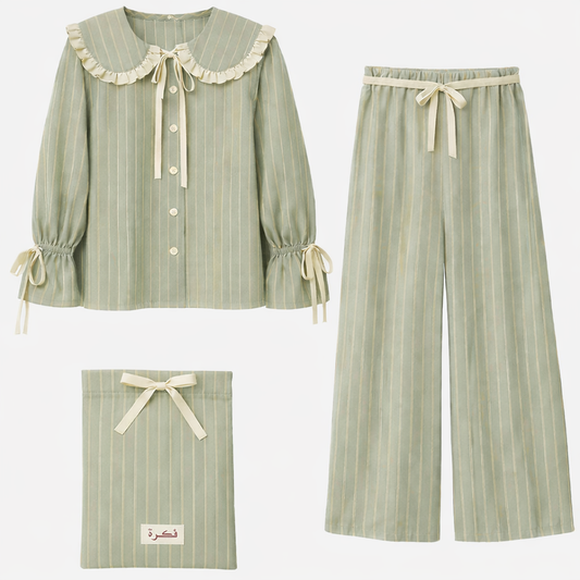 Fikrh Pajama (Green&Beige)