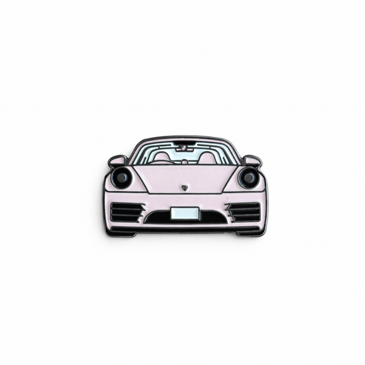 Pink Car Metal Sticker